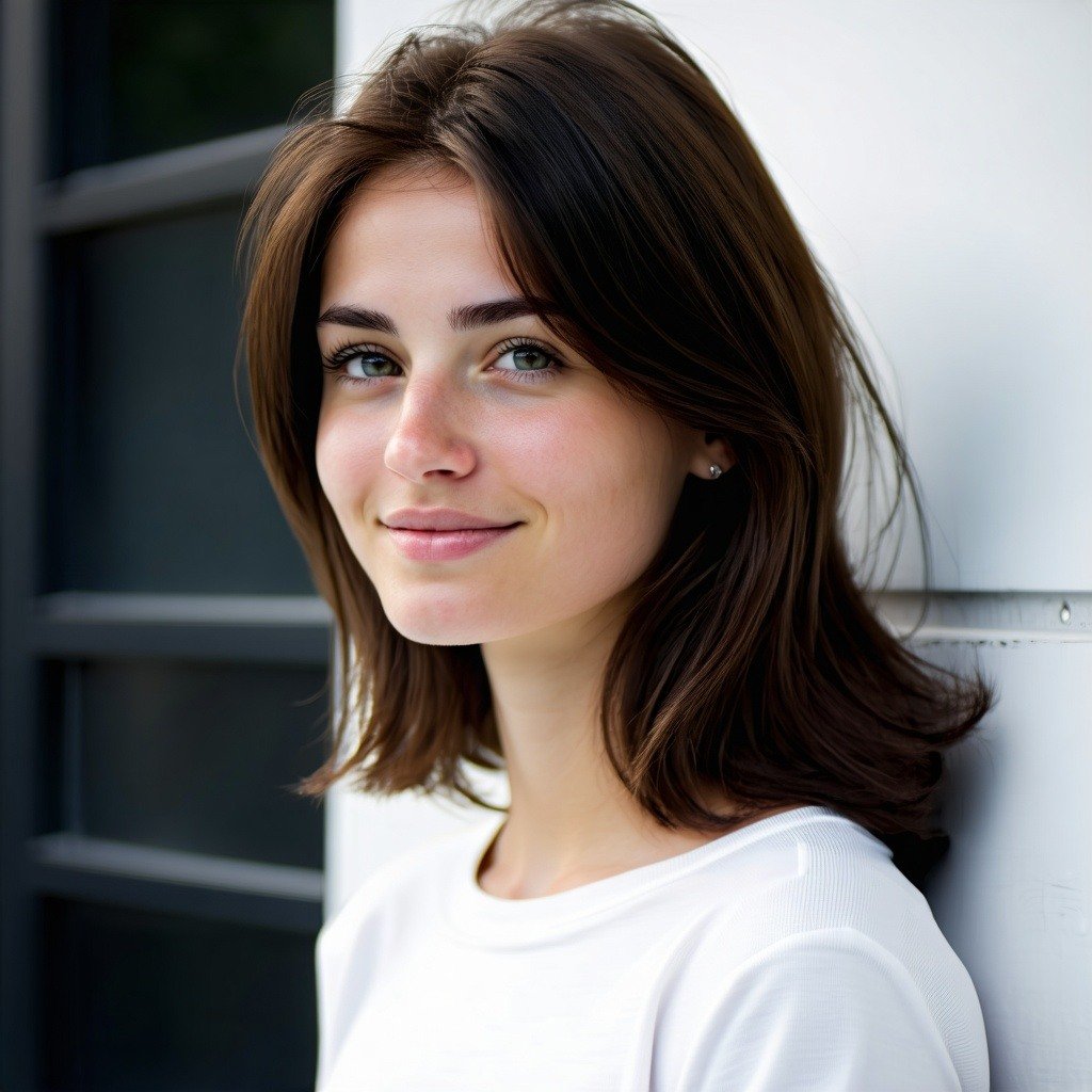 attractive young female profile picture brunette